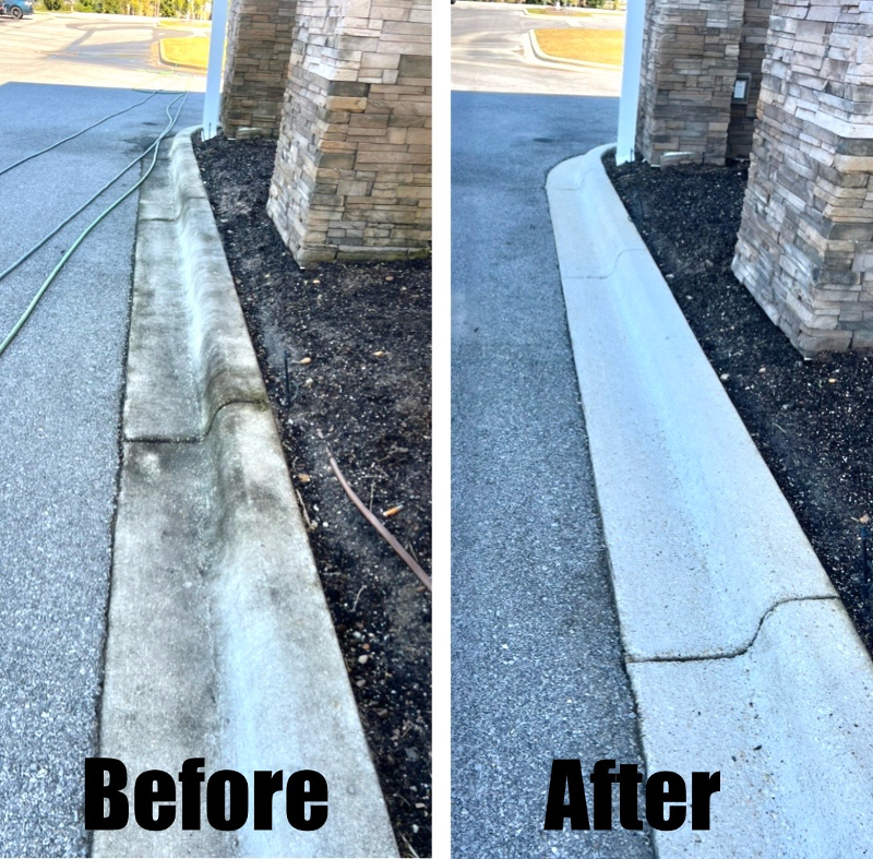 First-Rate Concrete Curb Cleaning in Pensacola Florida