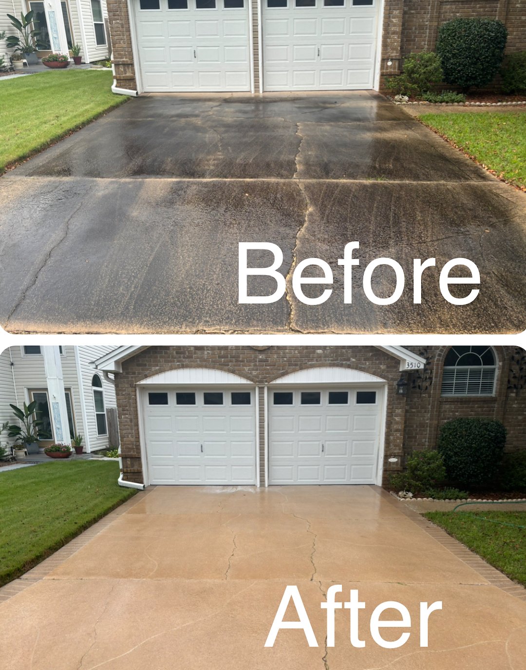 Low Pressure Cleaning Driveway In Pensacola Florida