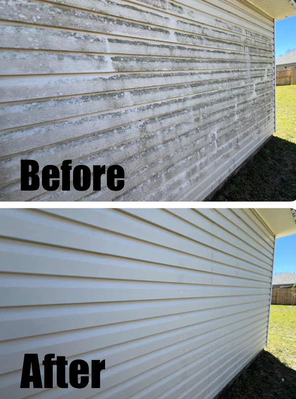 Low Pressure Vinyl Siding Cleaning in Pensacola Florida