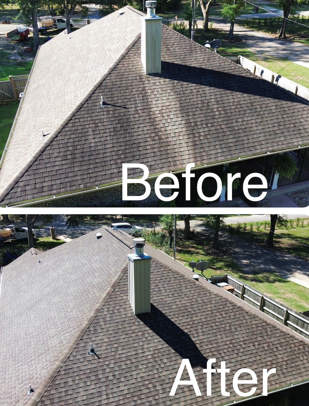 Shingle Roof Soft Wash in Pace Florida