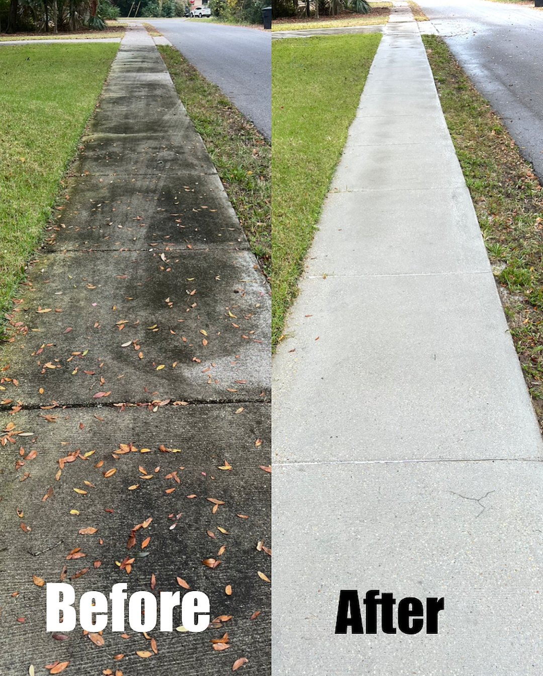 Stunning Concrete Cleaning Project and Brick Cleaning in Cordova Park, Pensacola Florida