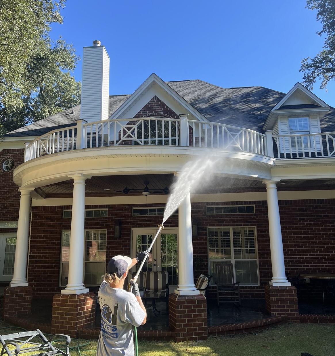 Two Story House Washing Project In Pensacola Florida