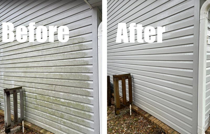 Vinyl Siding Exterior House Wash and Concrete Cleaning in Pensacola, Florida